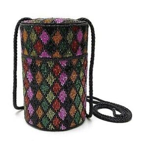 Bob Mackie bag sequin evening cylinder